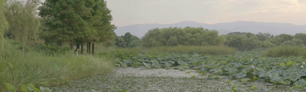 호수에 보이는 그림 (도비니의 정원), 2022, 비디오 (컬러, 사운드), 4K, 물 
Painting to Be Shown to the Lake (Daubigny’s Garden), 2022, Video (Color, Sound), 4K, Water 
 
퍼포먼스 : 하라다 유키 
촬영 : 와타나베 신타로 
어시스턴트 : 김민수 
제1회 강릉국제아트페스티벌 (GIAF22) 커미션 
장소 : 경포호 
 
Performance: Yuki Harada 
Cinematography: Shintaro Watanabe 
Assistant: MinSoo Kim 
Commission: Gangneung International Art Festival 2022 
Location: Lake Gyeongpo